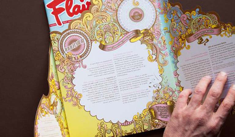 طراحی فولدر - پوشه ارائه برای مجله Flair