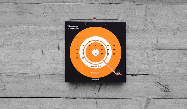 طراحی تقویم - استفاده از رنگ‌های شرکت خود در تقویم