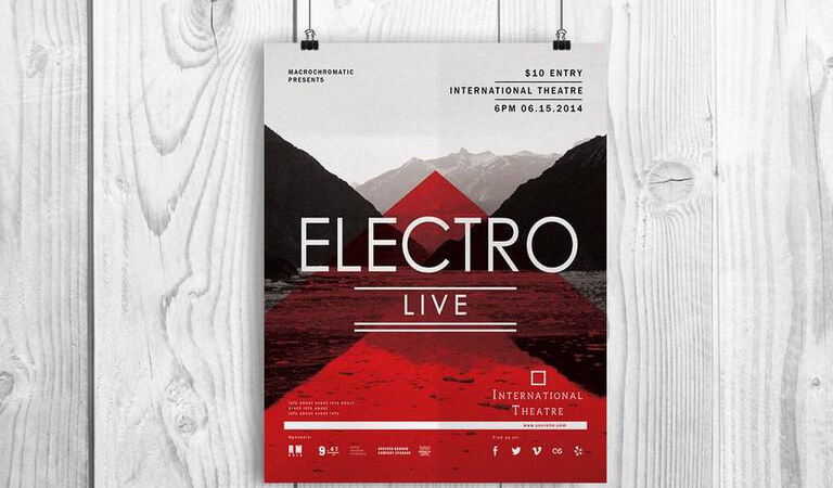 نمونه تراکت تبلیغاتی - از خطوط راهنما استفاده کنید