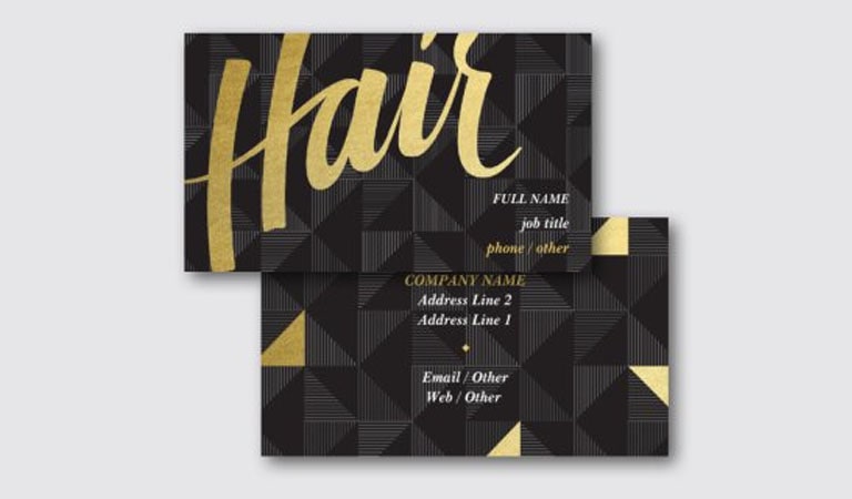 کارت ویزیت آرایشگاه مردانه - استفاده از الگوهای چشم نواز