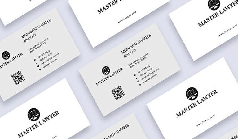 کارت ویزیت وکالت - قالب سفید برای کارت ویزیت وکالت