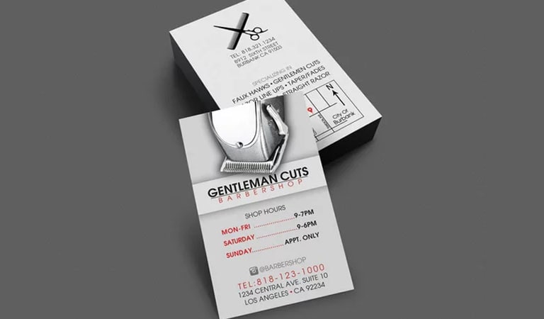 کارت ویزیت آرایشگاه مردانه - داشتن اطلاعات مفید