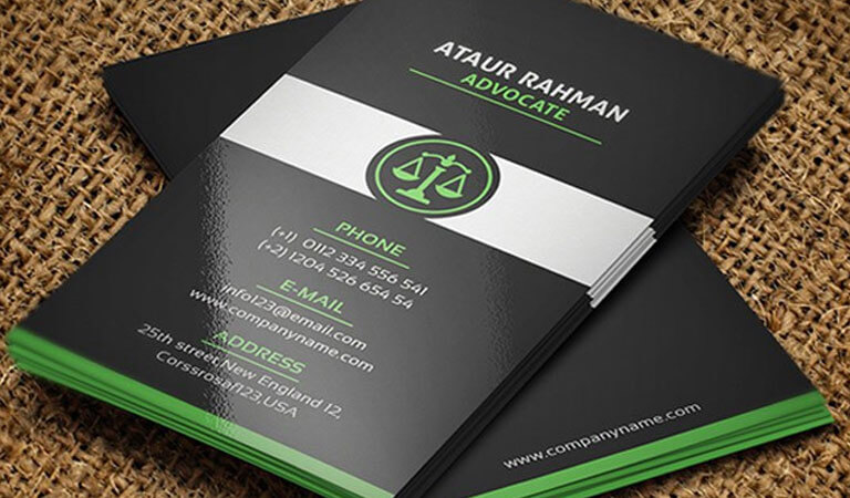 کارت ویزیت وکالت - قالب کارت ویزیت شرکت حقوقی