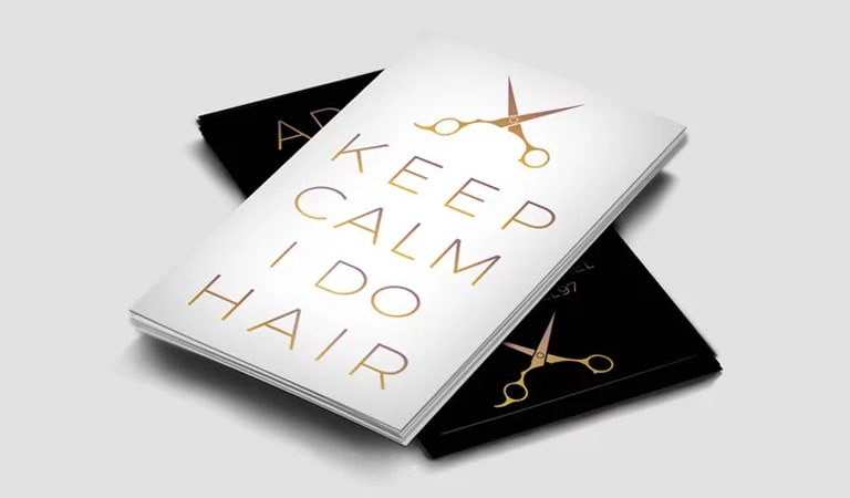 کارت ویزیت آرایشگاه مردانه - توجه به فرهنگ عامه