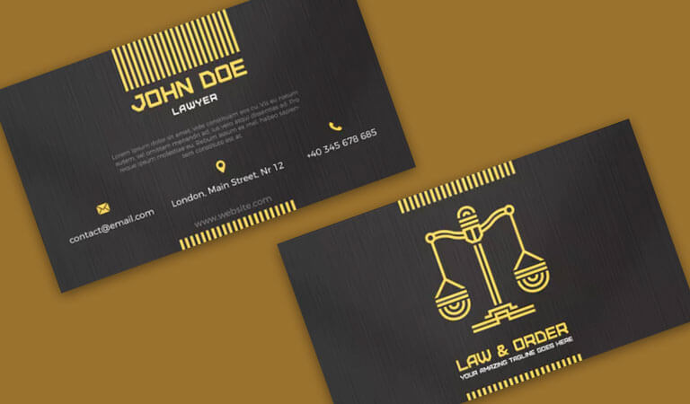 کارت ویزیت وکالت - قالب کارت ویزیت وکالت شخصی