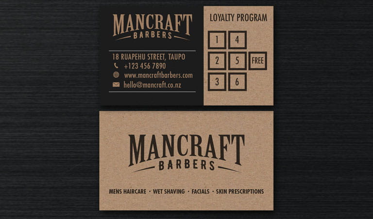 کارت ویزیت آرایشگاه مردانه - استفاده از تم های رنگی