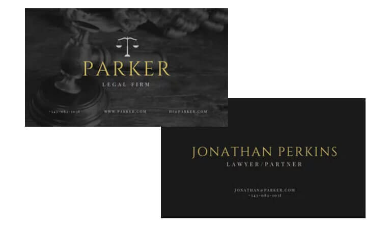 کارت ویزیت وکالت - یک تم تک رنگ را انتخاب کنید