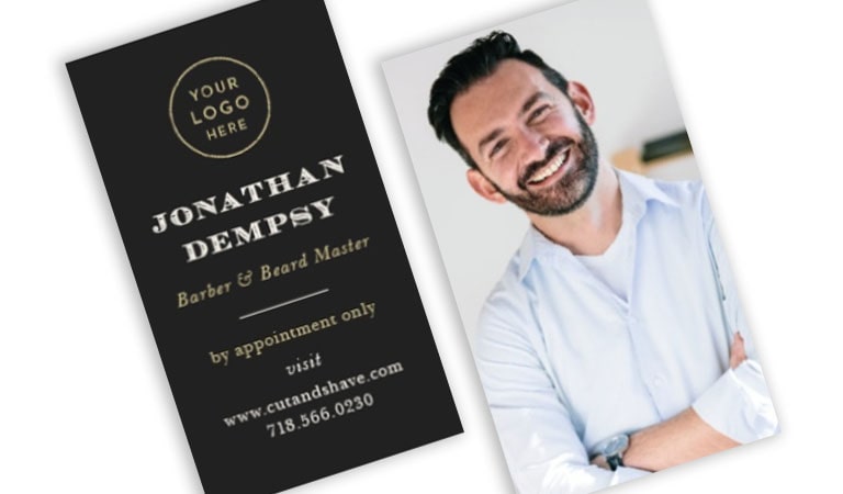 کارت ویزیت آرایشگاه مردانه - افزودن عکس خود