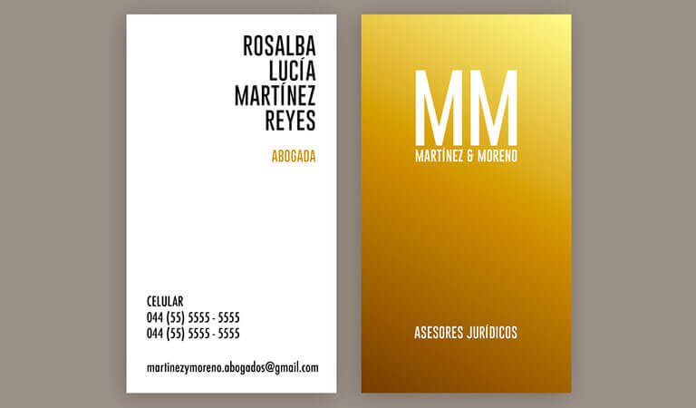 کارت ویزیت وکالت - از یک تم رنگی روشن تر استفاده کنید