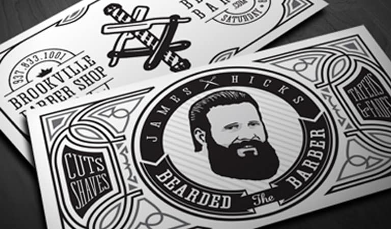 کارت ویزیت آرایشگاه مردانه - استفاده از تصویر