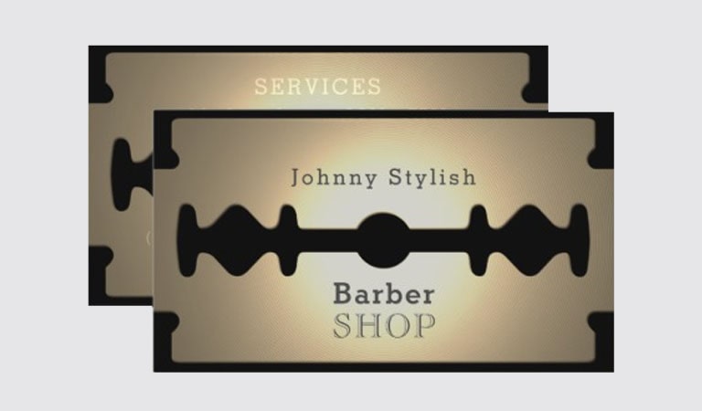 کارت ویزیت آرایشگاه مردانه - استفاده از از تصاویر آشنا