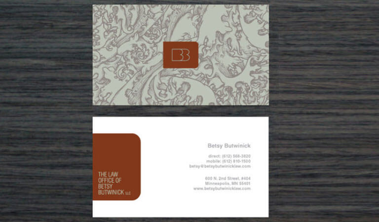 کارت ویزیت وکالت - از یک پس زمینه ی بصری جذاب استفاده کنید