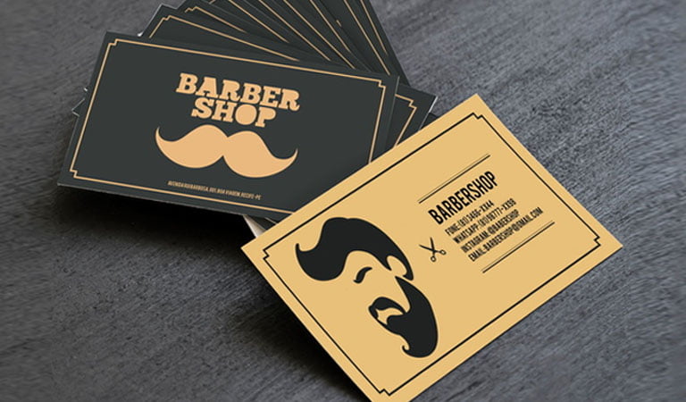 کارت ویزیت آرایشگاه مردانه - بازی با سایه ها