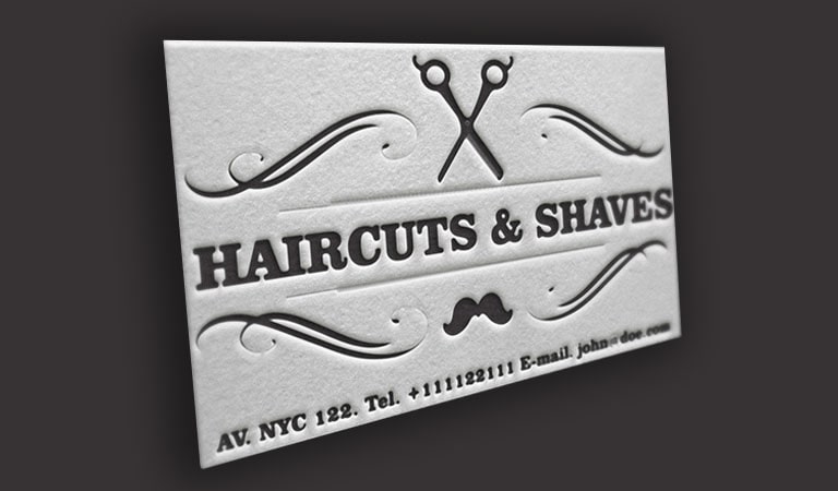 کارت ویزیت آرایشگاه مردانه - طراحی یک بافت منحصر به فرد