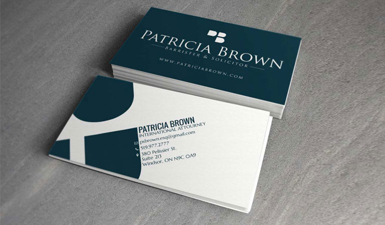 کارت ویزیت وکالت - از یک آرم بزرگ استفاده کنید