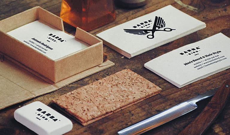 کارت ویزیت آرایشگاه مردانه - پرنده ی باربا