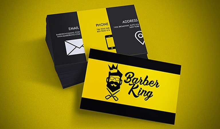 کارت ویزیت آرایشگاه مردانه - پادشاه آرایشگر