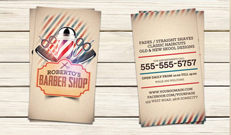 کارت ویزیت آرایشگاه مردانه - آرایشگاه