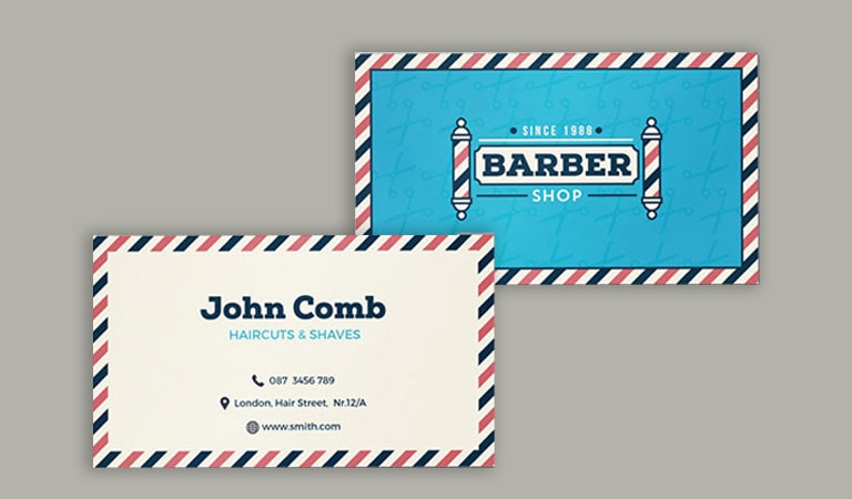 کارت ویزیت آرایشگاه مردانه - آرایشگاه