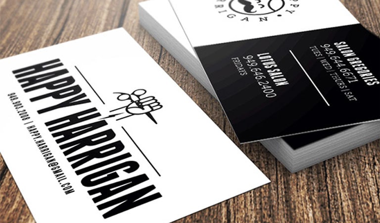 کارت ویزیت آرایشگاه مردانه - خوشحال