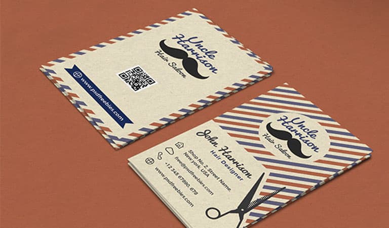 کارت ویزیت آرایشگاه مردانه - آرایشگاه مطابق با سبک قدیمی