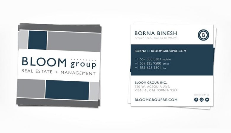 کارت ویزیت املاک - گروه بلوم