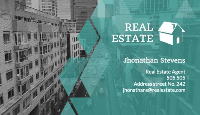 کارت ویزیت املاک - کارت ویزیت سطح بالا همراه با تصویر