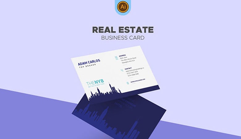 کارت ویزیت املاک - قالب واضح و تمیز