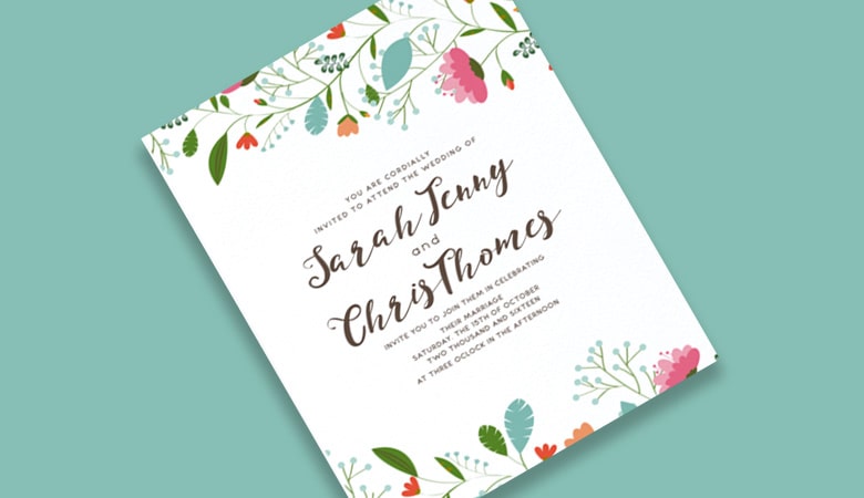 طراحی کارت دعوت - متن را با مرکز تراز کنید