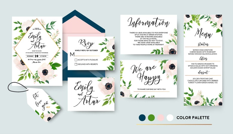 طراحی کارت دعوت - انسجام داشته باشید