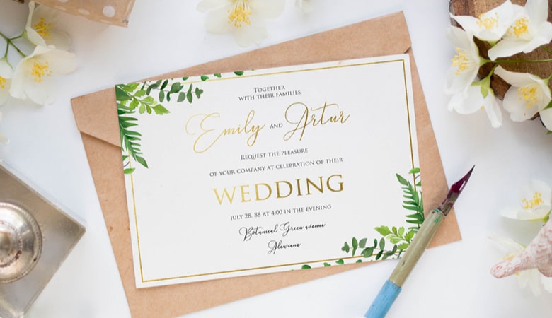 طراحی کارت دعوت - جوهرهای متالیک یا فویل ها را امتحان کنید