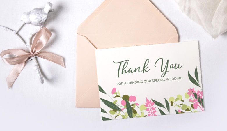 طراحی کارت دعوت - فراموش نکنید که کارت های تشکر ارسال کنید