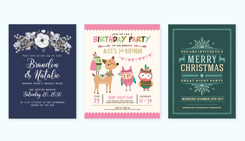 طراحی کارت دعوت - قالب ها را امتحان کنید