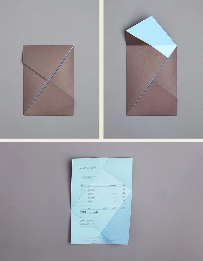 بسته بندی الهام گرفته از اریگامی طراحی فاکتور فروش - بسته بندی الهام گرفته از اریگامی