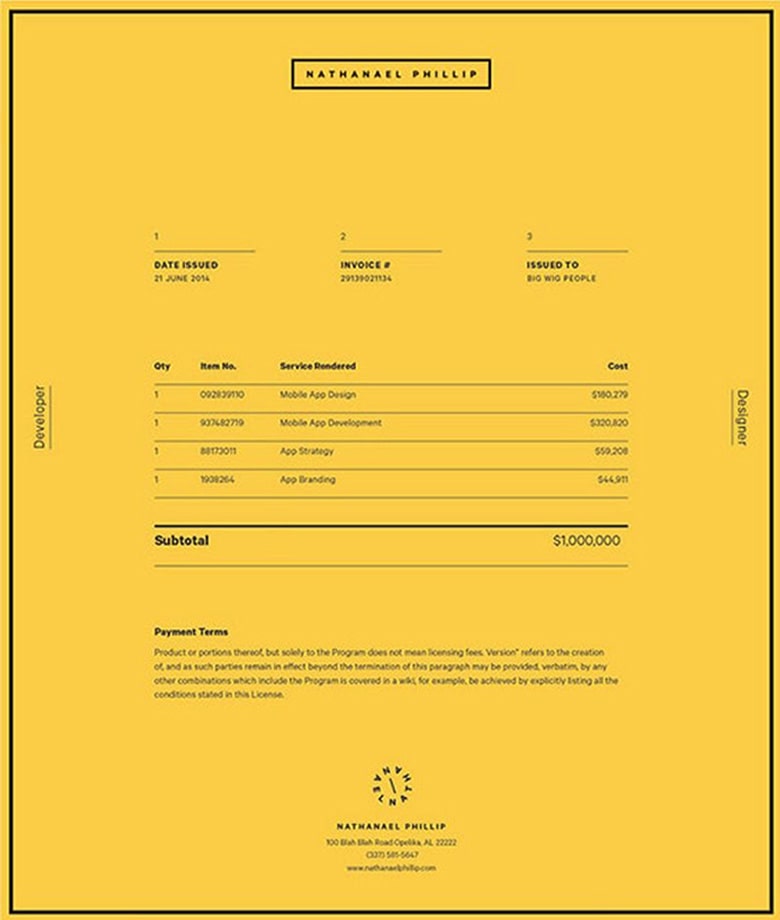 با رنگ ماجراجو شوید طراحی فاکتور فروش - با رنگ ماجراجو شوید