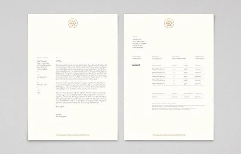 یا رنگ طرح خود را ساده نگه دارید طراحی فاکتور فروش - یا رنگ طرح خود را ساده نگه دارید