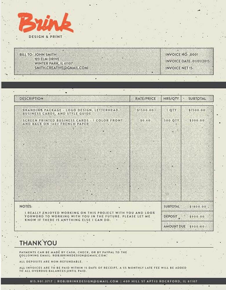 از وینتیج استفاده کنید طراحی فاکتور فروش - از وینتیج استفاده کنید