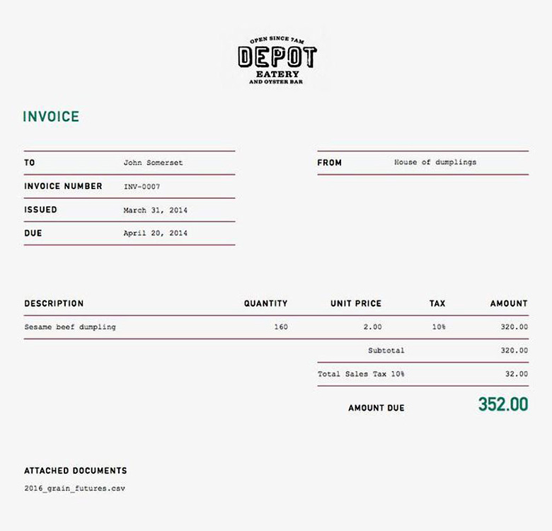 فقط یک اشاره به رنگ طراحی فاکتور فروش - فقط یک اشاره به رنگ