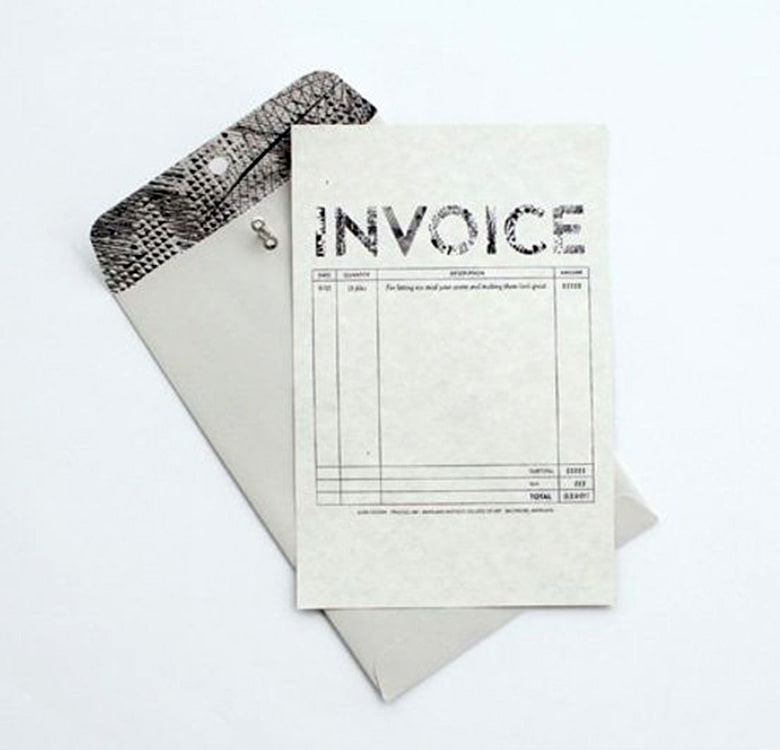 از تایپوگرافی استفاده کنید طراحی فاکتور فروش - از تایپوگرافی استفاده کنید