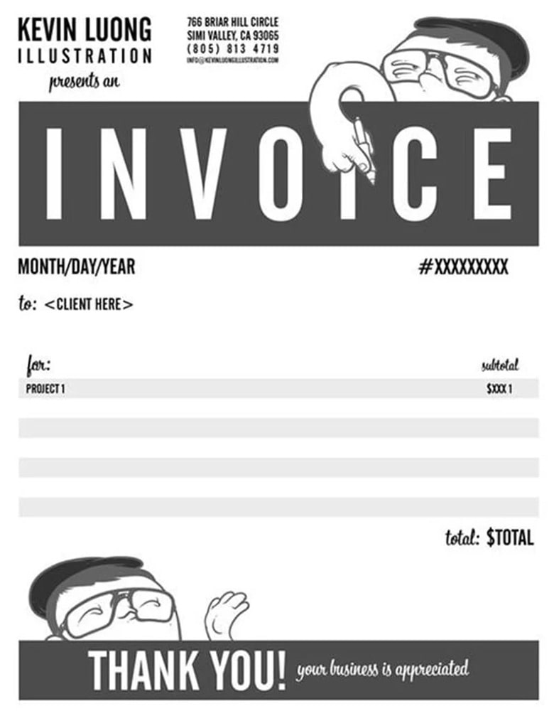 مهارتهای خود را به رخ بکشید طراحی فاکتور فروش - مهارتهای خود را به رخ بکشید