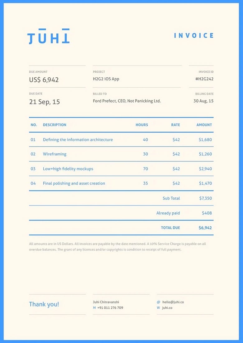 مرز تعیین کنید طراحی فاکتور فروش - مرز تعیین کنید