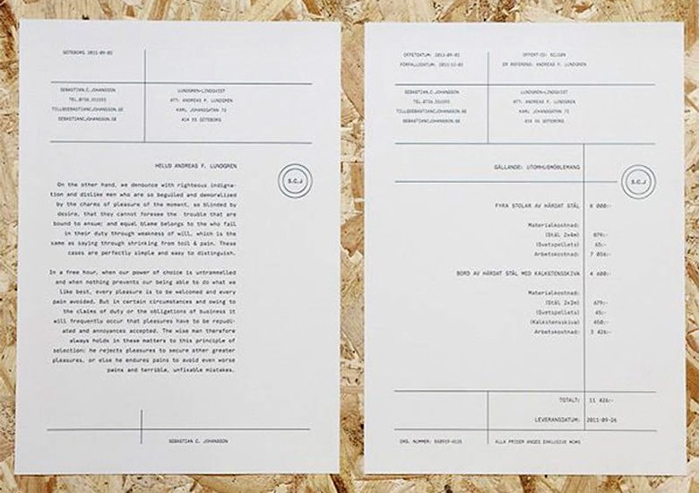 جدول خود را ایجاد کنید طراحی فاکتور فروش - جدول خود را ایجاد کنید