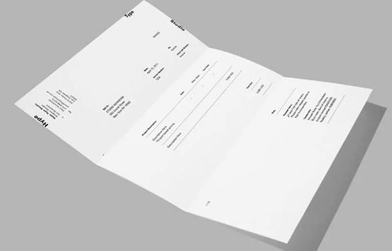 تایپ خود را در اطراف قرار دهید طراحی فاکتور فروش - تایپ خود را در اطراف قرار دهید