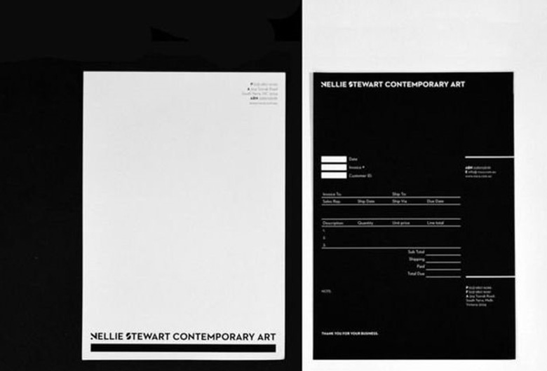 سیاه کردن طراحی فاکتور فروش - سیاه کردن