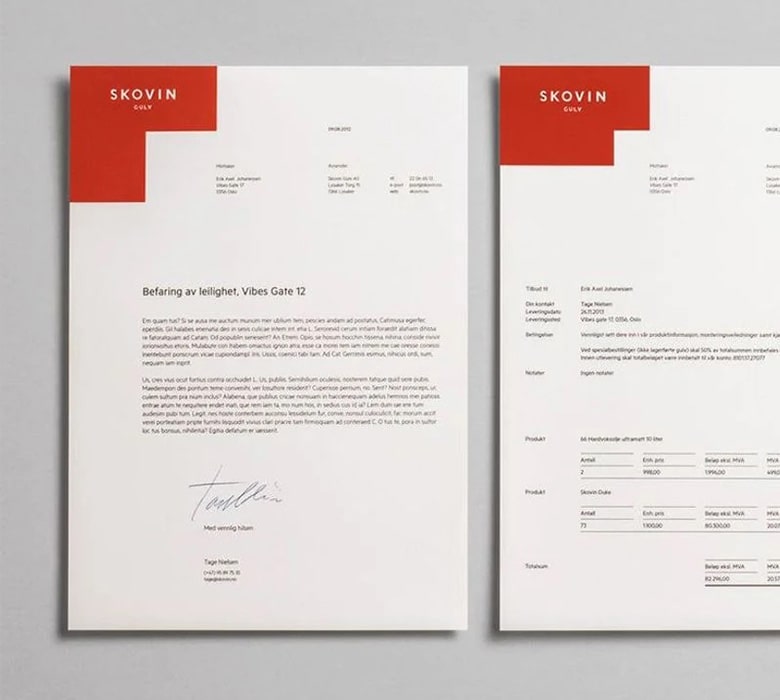 پاشیدن رنگ طراحی فاکتور فروش - پاشیدن رنگ