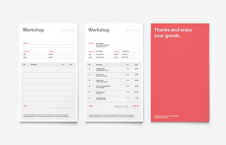 از هر دو رو استفاده کنید طراحی فاکتور فروش - از هر دو رو استفاده کنید