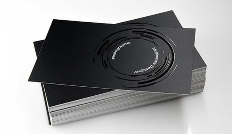 کارت ویزیت عکاسی - مینیمالیست سیاه