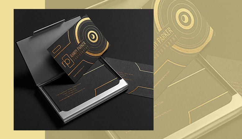 کارت ویزیت عکاسی - سیاه و طلایی