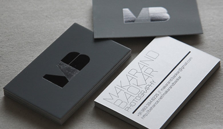  کارت ویزیت عکاسی - سیاه و سفید با Spot UV