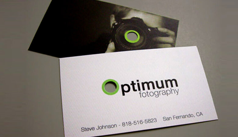  کارت ویزیت عکاسی - طراحی دایکات (Die-Cut)